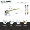 thumbnail image 5 of Kingston Brass KTBX5 Buckingham Front Mount Toilet Tank Lever, Left/Right Installation in Oil Rubbed Bronze, 5 of 6