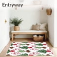 thumbnail image 3 of ODIKA 3'x5' Machine Washable Non-Slip Area Rug, Holiday Evergreen Grove with Whimsical Vintage Truck Plaid Motif High Traffic Rug with Pad, Green, 738120, 3 of 8