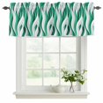 thumbnail image 2 of 2 Pack Valances for Windows, Green White Moire Window Valances for Living Room/Bedroom/Bathroom, Modern Abstract Art Light Filtering Kitchen Curtain Valance Window Treatment 54"W x18" L, 2 of 9