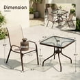 thumbnail image 3 of TLSUNNY Patio Furniture Set on Sale, Outdoor Dining Set of 5, Square Glass Table with Umbrella Hole and 4 Stackable Textilene Chairs, for Patio, Backyard, Porch, Lawn, 3 of 11