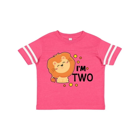 

Inktastic Im Two with Cute Smiling Lion Gift Toddler Boy or Toddler Girl T-Shirt