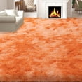 thumbnail image 2 of Janvonne 9x12 Fluffy Area Rugs for Living Room Bedroom,Soft Plush Fuzzy Shaggy Modern Rug for Kids Girls Boys Room Decor, Home Decor Aesthetic, Tie-dye Orange, 2 of 8