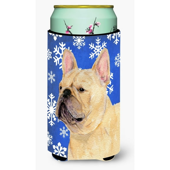 French Bulldog Winter Snowflakes Holiday Tall Boy Hugger