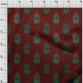 thumbnail image 2 of oneOone Silk Tabby Maroon Fabric Floral & Paisley Block Fabric For Sewing Printed Craft Fabric By The Yard 42 Inch Wide, 2 of 4