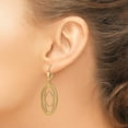 thumbnail image 3 of Primal Gold 14 Karat Yellow Gold Textured Dangle Leverback Earrings, 3 of 4