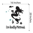 thumbnail image 4 of I'm Really Mermaid For The Sea Mermaid Ocean Sea Animals Creatures Princess Queen Sweet Dreams Bedtime Unicorn Lovely Dear Dream Decorating Ideas Wall Decal Sticker - Size: 16 In X 20 In, 4 of 5