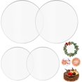 thumbnail image 1 of 4 Pcs Disque Gâteau Acrylique Pâtisserie - 15 cm et 20 cm, Plateau Gâteau Disques Ronds, Plateau Transparent Réutilisable, Plateau Rond Socle Plastique pour Gâteau de Crème Service de Gâteaux, 1 of 5