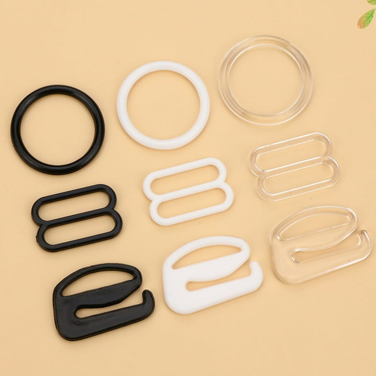 1 Set 250pcs Plastic Bra Buckle Clip Bra Buckle Adjustable Buckle Clips  Hook Snap Bra Clasps Bra Accessories Shape Design (Tranaprent 16L=10.0