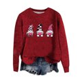 thumbnail image 4 of Women's Sweaters Heart Printed Trendy Long Sleeve Drop Shoulder Knitted Sweaters Loose Casual Crew Neck Love Cute Sweatshirts Comfy Soft Valentines Outfits, 4 of 6