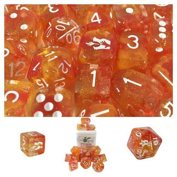 Role 4 Initiative Diffusion Poly Set - Sorcerer's Bloodline w/Class Symbol (15) New