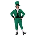 thumbnail image 1 of St. Patrick's Day Gold Green Adult Leprechaun Costume, 1 of 2