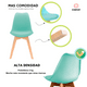 thumbnail image 2 of Set De 4 Sillas De Comedor Eames Modernas Komfort Colo Turquesa, 2 of 4