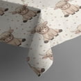 thumbnail image 3 of Beige Highland Cow Pattern Rectangle Tablecloth 60"x84",Waterproof Polyester Rectangle Table Cloth, Wipeable Spillproof Polyester Tablecloth for Dining, Camping, Indoor and Outdoor, 3 of 5