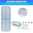 thumbnail image 3 of 10ft Air Track Exercise Mat for Home & Outdoor Gymnastics Yoga & More White/Blue, 3 of 7