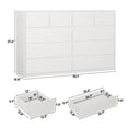 thumbnail image 5 of ChVans White Malm 10 Drawers Dresser for Bedroom, 55" Wide 37" Tall Dresser with 10 Drawers, Modern Large Wood Chest of Drawer Handle Free, Living Room, Entryway, Hallway, White, 5 of 6