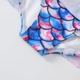 thumbnail image 5 of LRen Little Girls Swimsuits One Piece Ruffle Bikini Swimwear for Kids Girls Funny Summer Tankini Swimsuit Girl Beach Swimwear Summer Beach Outfit, 5 of 7