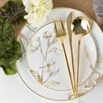 thumbnail image 3 of (100 PACK) EcoQuality 6" inch Round White Plastic Plates with Gold Floral Antique Design - Disposable China Like Party Plates, Heavy Duty Dessert Plates, Salad Plate, Dinners, Wedding, Serveware, 3 of 4