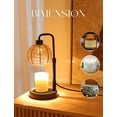 thumbnail image 4 of Electric Wax Candle Warmer Lamp with Timer, 2 Bulbs, Adjustable Dimmable Height, Black, 4 of 8