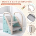 thumbnail image 4 of Gymax Toddler Step Stool for Bathroom Sink Adjustable 2-Step Kids Helper Stool Grey, 4 of 10