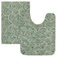 thumbnail image 7 of Yayeee Bath Mat for Bathroom Floor Set of 2 Non Slip Soft Absorbent Rugs, Retro Green Abstract, 7 of 7
