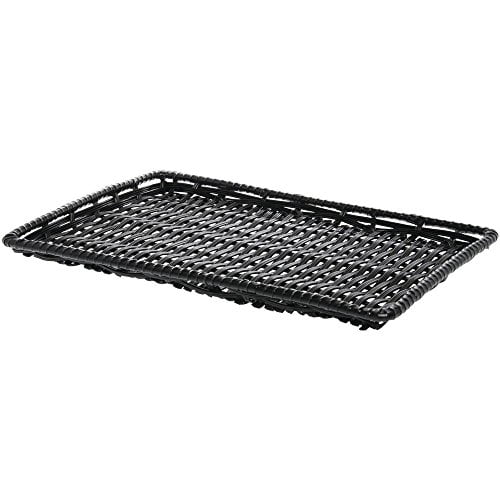 HUBERT® Black Basket - 13"L x 18"W x 1"H