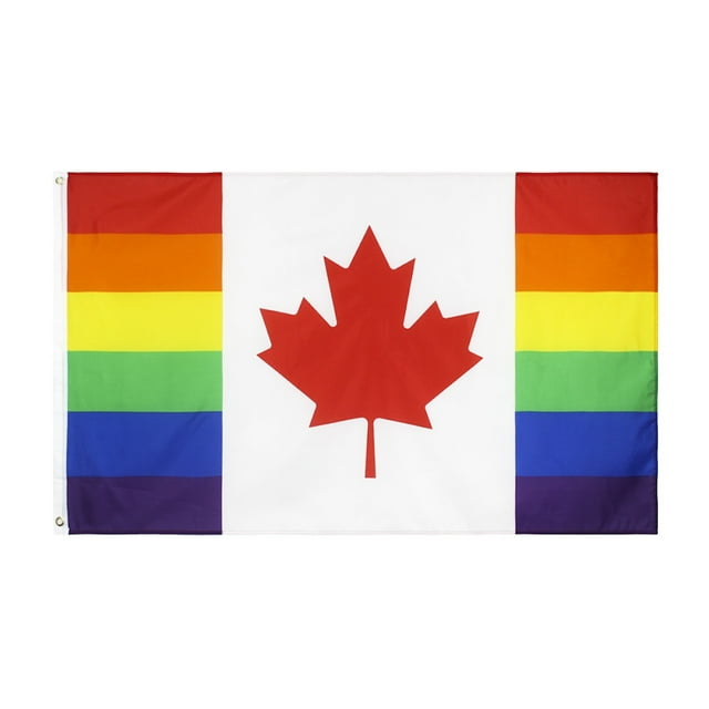 Tapiz con diseño de bandera gay canadiense, diseño de anime, para colgar en la pared, 150 x 90 cm