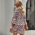 thumbnail image 5 of Summer Dresses for Women Maxi Dress Printed Dress Long Sleeve A-line Skirt Casual Resort Style, 5 of 6