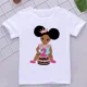 thumbnail image 3 of Camiseta de algodón con números para niñas, ropa para niños, de manga corta, con diseño de tambores kawaii, color negro, para cumpleaños 2, 3, 4 y 5, 3 of 5