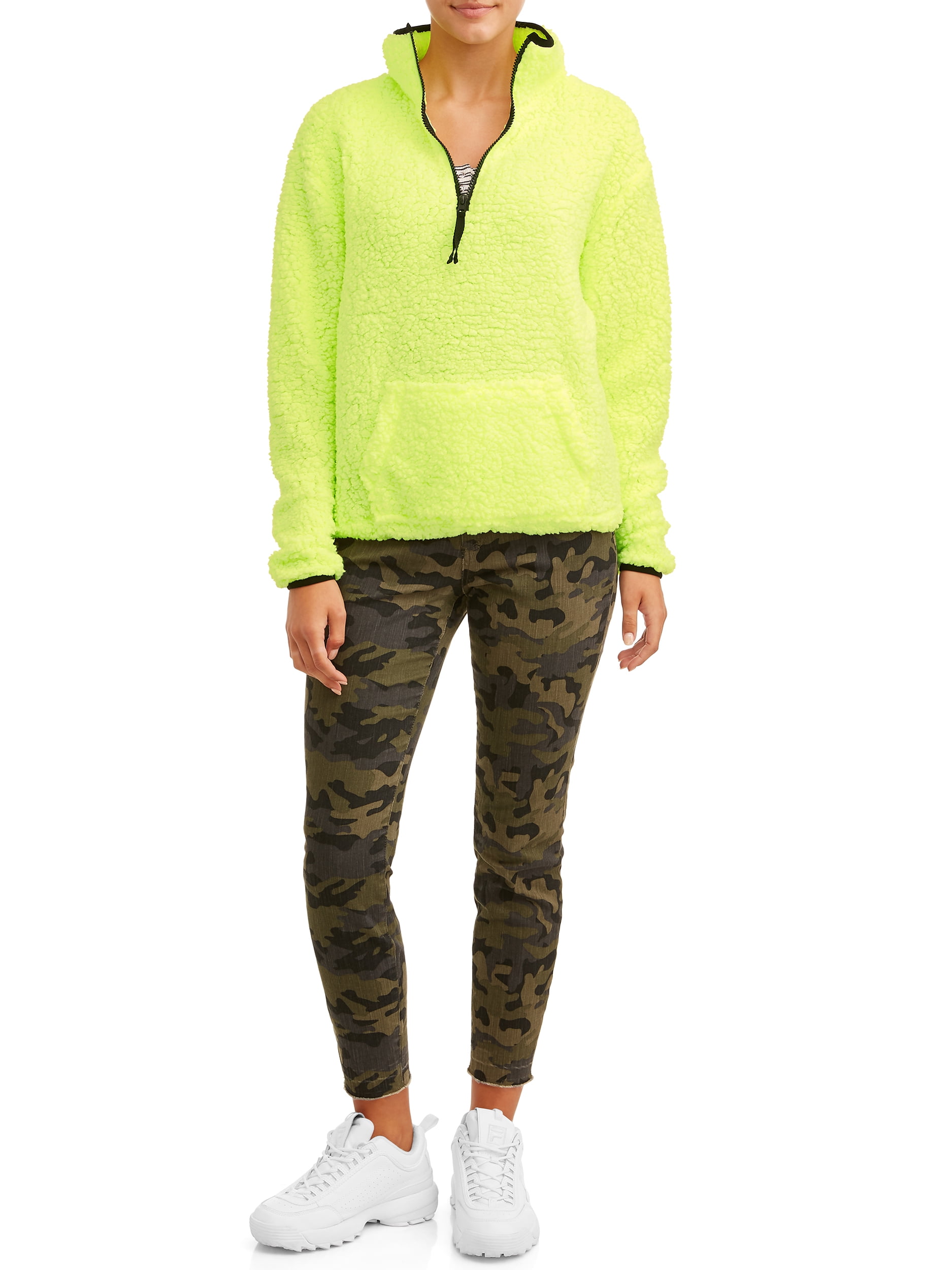 quarter zip sherpa pullover walmart