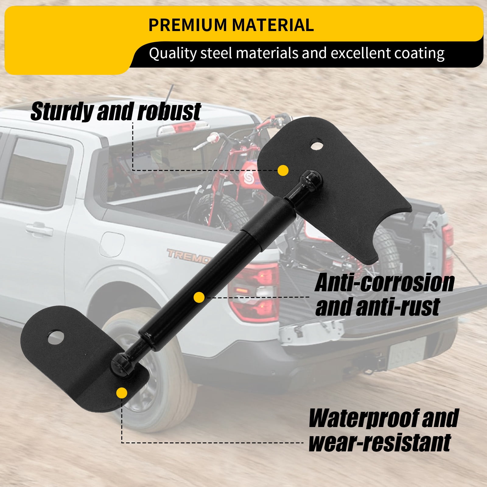 Tailgate Assist Compatible with 2022-2026 Ford Maverick Truck Tailgate Slow-Drop Accessories Tail Gate Shock Damper for 2024 Maverick Accessories (1PC)