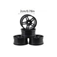 thumbnail image 4 of 4 piezas52mm elástico * RC neumáticos de coche llantas cubo ligero neumáticos de carreras buena fricción en carretera accesorios de montaje Kits de construcción modelo Cinco estrellas/negro Vogacara FN010780-03, 4 of 6