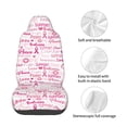 thumbnail image 4 of Fotbe Breast Cancer Ribbons Awareness Funda para Asiento de Auto con Estampado – Impermeable y Antisudor – Ajuste Universal, Lavable a Máquina, Antideslizante (1 Pieza), 4 of 5