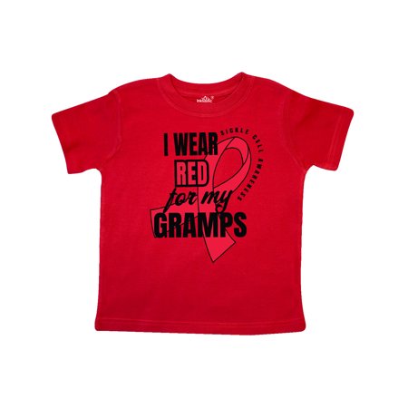 

Inktastic Sickle Cell Awareness I Wear Red For My Gramps Gift Toddler Boy or Toddler Girl T-Shirt