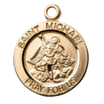 thumbnail image 2 of 16kt Plated Sterling Silver Patron Saint St.Jude Medal Pendant in 18 Gold Plated Stainless Steel Chain Necklace, Made in USA, Deluxe Velvet Gift Box, 2 of 4