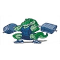 thumbnail image 4 of Animal Piggy Bank, Cartoon Crocodile Sporty Muscular Manly Alligator Villian Image Print, Ceramic Coin Bank Money Box for Cash Saving, 3.6" X 3.2", Jade Green Blue, by Ambesonne, 4 of 4