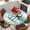 Turquoise Blue White, variant on Octopus Coastal Round Tablecloth, Fitted Table Cover with Elastic for 36"-44" Round Tables, Summer Beach Nautical Starfish Compass Table Cloth Outdoor Indoor Dinning Party Waterproof Tablecloths