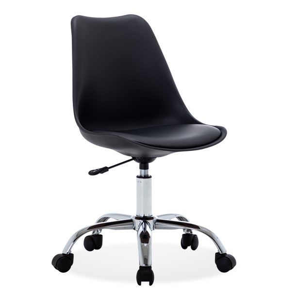 BELLEZE Armless Mid-Back Task Office Conference Chair Faux Leather