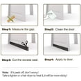 thumbnail image 6 of Door Draft Stopper Weather Strip, Under Door Draft Blocker Door Sweep Seal Strip for Exterior Interior Doors, Door Gap Filler Bottom Noise Block Draft Guard Insulator 39" L x2 W Black, 6 of 6