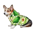 thumbnail image 6 of Goofa Avocado Green Striped Pattern Small Dog Sweater Hoodies Pet Grey Hooded Soft Fleece Sweatshirts with Pocket Fall Winter Puppy Cat Sweaters Warm Clothes-Large, 6 of 8