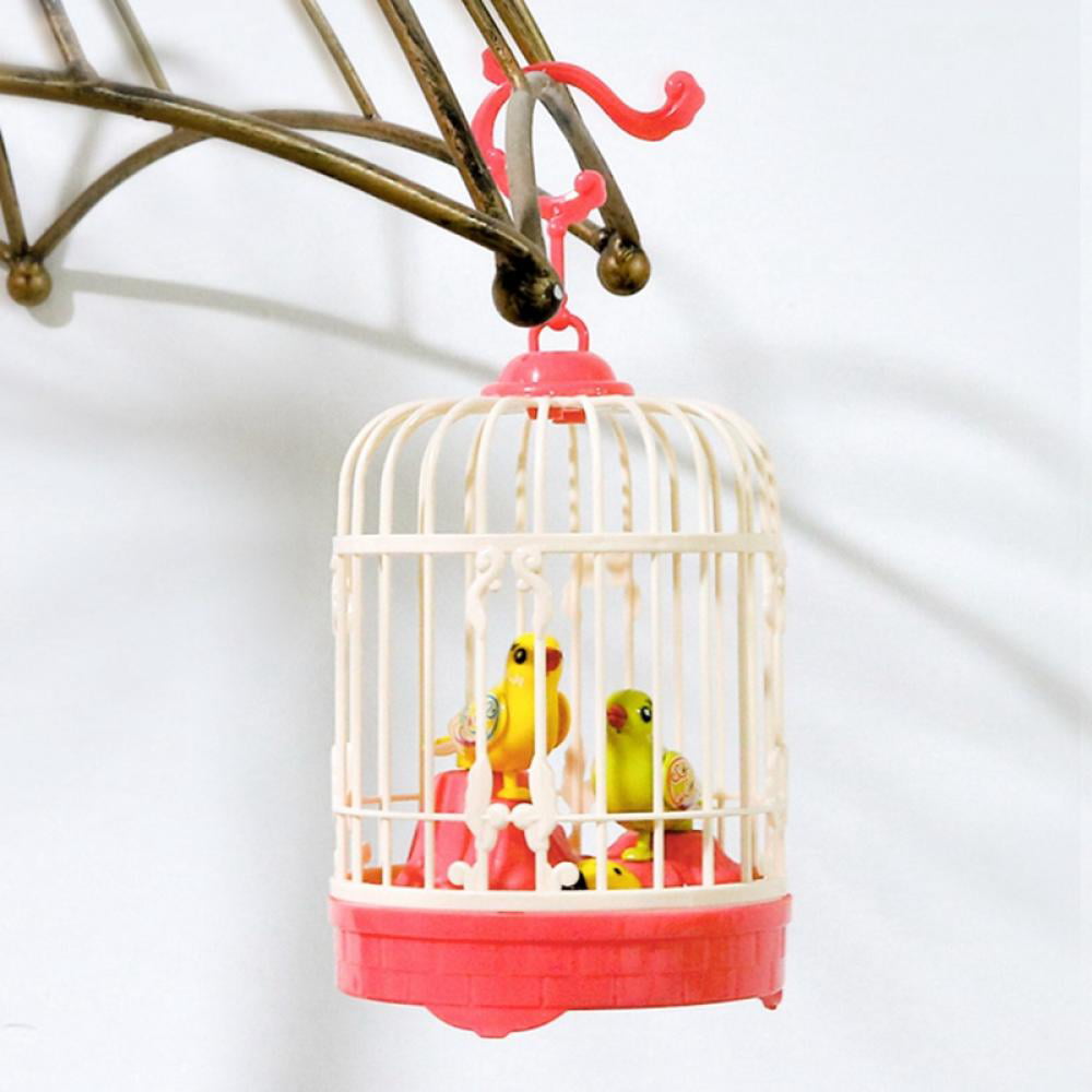 Singing & Chirping Bird in a Cage Moving Beak and Tail Sound Bird in Cage 