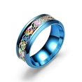 thumbnail image 5 of Anillo de dragón deslumbrante y colorido popular en Europa y Estados Unidos, joyería de moda, 5 of 5