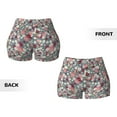 thumbnail image 5 of Vsdgher Daisies Flowers print Workout Shorts for Women Seamless Soft Smooth Gym Yoga Scrunch Active Exercise Fitness Shorts, 5 of 8