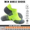 thumbnail image 6 of LWFBDTK Athletic Ankle Socks, Low Cut Cushioned Tab Sports Running Socks for Men & Women, 6 Pairs Green (Size 7-12), 6 of 7