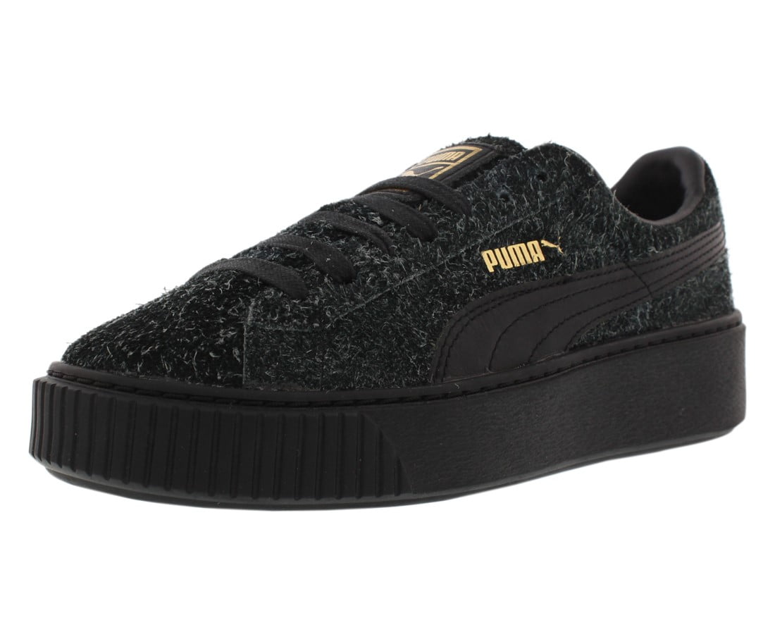 Puma Suede Platform Elemental Casual Womens Shoes Size 6, Color: Black -  Walmart.com