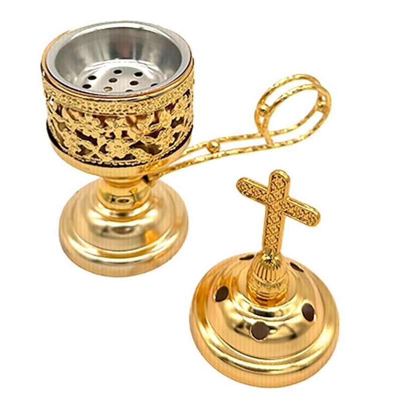 3X Charcoal Incense Burner Gold Incense Holder Charcoal for Incense Burner Censer Incense Burner Catholic Incense Burner