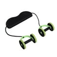 thumbnail image 2 of Abdominal Power Roll Rueda doble Cuerpo completo Adelgazamiento Fitness Deporte Entrenamiento Entrenador (Negro + Verde), 2 of 8