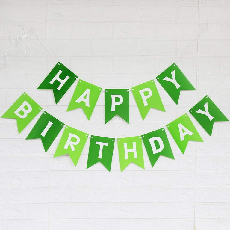 Happy Birthday Banner Paper Bunting Garland Banners Flags DIY Party  Decoration Boys Girl Baby Shower Supplies Decor