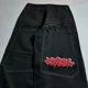 thumbnail image 3 of Pantalones de chándal con bordado de mariposa a rayas y cinta amarilla para hombres y mujeres, pantalones de chándal para correr, pantalones casuales con cordón, alta calidad, 3 of 5