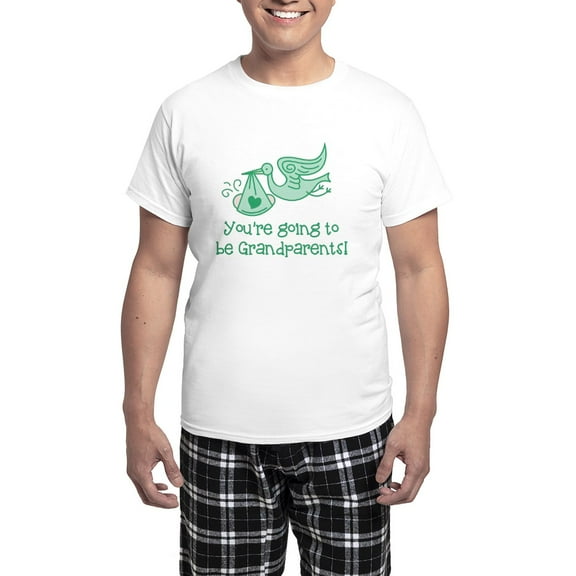 CafePress - Going To Be Grandparents Men's Light Pajamas - Men's Light Loose Fit Cotton Pajama Set
