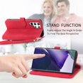 thumbnail image 3 of Dteck Case for Samsung Galaxy S23 Ultra,Magnetic Leather 7 Card Slots Zipper Wallet Case Shockproof Rubber Kickstand Cover with Wrist Strap, Red, 3 of 7